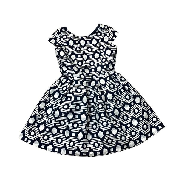 Crazy 8 Other - Little Girls Crazy 8 Navy/White/Silver Aztec Print Special Occasion Dress Size 1